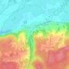 Mapa topográfico Les Rochettes, altitud, relieve