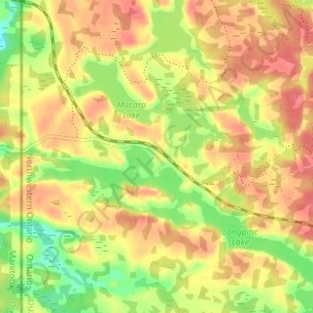 Mapa topográfico Ingolf, altitud, relieve