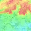 Mapa topográfico Les Petites Vignes, altitud, relieve