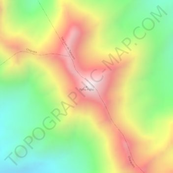 Mapa topográfico Pichu Pichu, altitud, relieve