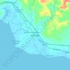 Mapa topográfico Agdangan, altitud, relieve