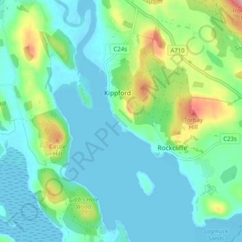 Mapa topográfico Rough Firth, altitud, relieve