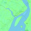 Mapa topográfico Haldia, altitud, relieve