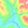 Mapa topográfico Siulak Deras Mudik, altitud, relieve