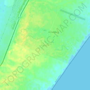 Mapa topográfico Villarobles, altitud, relieve