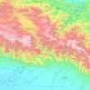 Mapa topográfico Distrik Soba, altitud, relieve