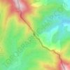 Mapa topográfico Coll de Banyuls., altitud, relieve