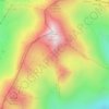 Mapa topográfico La Frasse, altitud, relieve