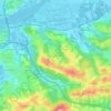 Mapa topográfico Agerreko Larrea, altitud, relieve