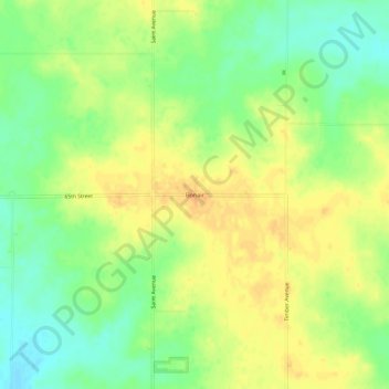 Mapa topográfico Bonair, altitud, relieve