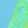 Mapa topográfico Bloemendaal aan Zee, altitud, relieve