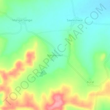Mapa topogr fico Nandanvan altitud - Thumbnail 