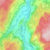 Mapa topográfico Fossgrenda, altitud, relieve
