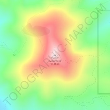 Mapa topográfico Hager Mountain, altitud, relieve