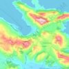 Mapa topográfico Vathy, altitud, relieve