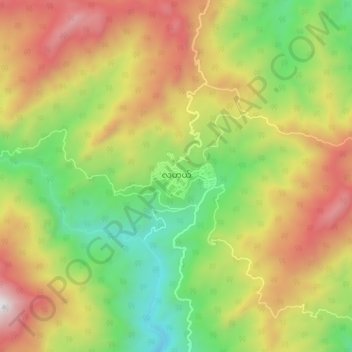 Mapa topográfico Lahe, altitud, relieve