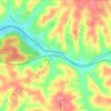 Mapa topográfico Bonnie Brook, altitud, relieve