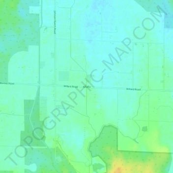 Mapa topográfico Alfalfa, altitud, relieve