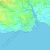 Mapa topográfico Kerloc'h, altitud, relieve