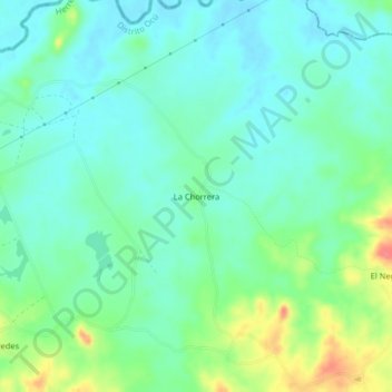 Mapa topográfico La Chorrera, altitud, relieve