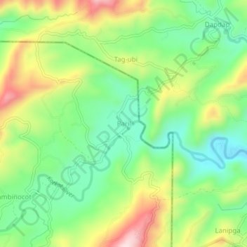Mapa topográfico Paril, altitud, relieve