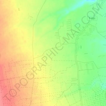 Mapa topográfico Pasqualet, altitud, relieve
