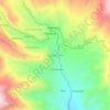 Mapa topográfico Huasacache, altitud, relieve