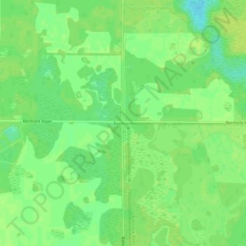 Mapa topográfico Bermont, altitud, relieve