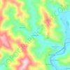 Mapa topográfico Monte Rosa, altitud, relieve