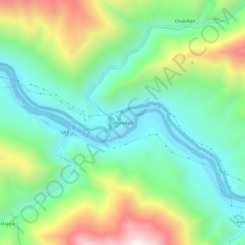 Mapa topográfico Uleytokpo, altitud, relieve
