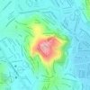 Mapa topográfico Cerro Atlaco, altitud, relieve