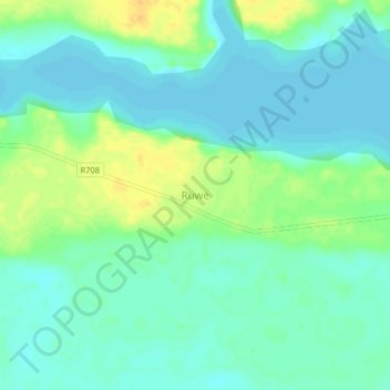 Mapa topográfico Ruwe, altitud, relieve