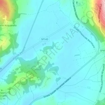 Mapa topográfico Venelle, altitud, relieve