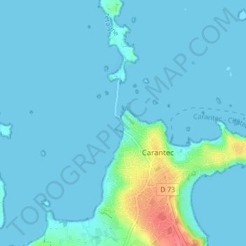 Mapa topográfico Le Port, altitud, relieve