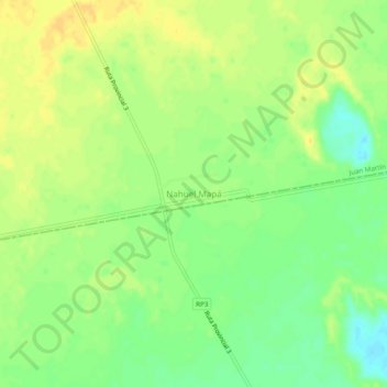 Mapa topográfico Nahuel Mapá, altitud, relieve