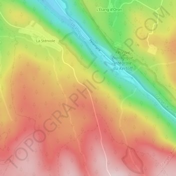 Mapa topográfico La Neuve Grange, altitud, relieve