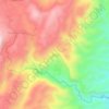 Mapa topográfico Obo, altitud, relieve