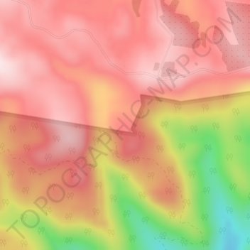 Mapa topográfico Bellthorpe, altitud, relieve