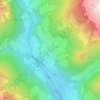 Mapa topográfico Mitten, altitud, relieve