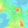 Mapa topográfico Tanauan, altitud, relieve