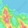 Mapa topográfico Ontón, altitud, relieve