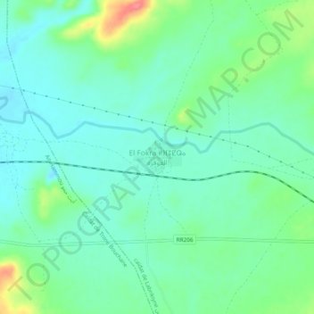 Mapa topográfico El Fokra, altitud, relieve