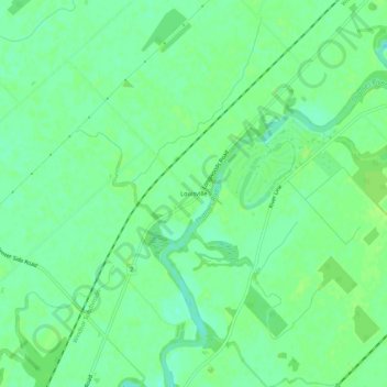 Mapa topográfico Louisville, altitud, relieve
