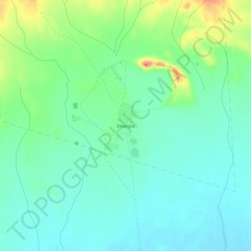 Mapa topográfico Imanpa, altitud, relieve