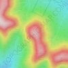 Mapa topográfico Twin Mountain, altitud, relieve
