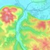 Mapa topográfico Travail, altitud, relieve