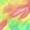 Mapa topográfico Crêt du Cervelet, altitud, relieve