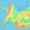 Mapa topográfico Le Cosquer, altitud, relieve