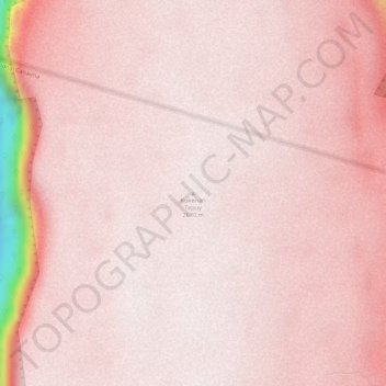 Mapa topográfico Kukenán Tepui, altitud, relieve