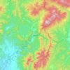 Mapa topográfico Semboku, altitud, relieve